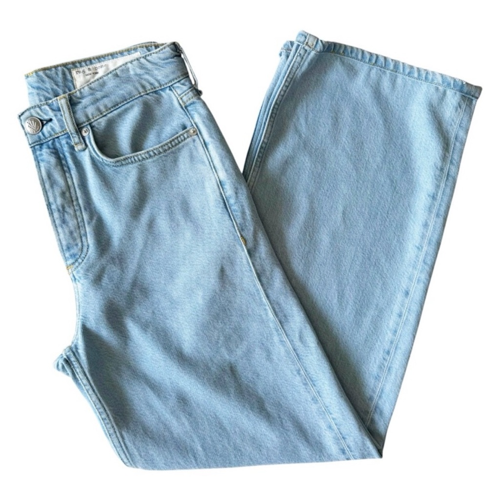 rag & bone Logan Featherweight Mid Rise Wide Leg Jeans size 26 - Picture 3 of 7